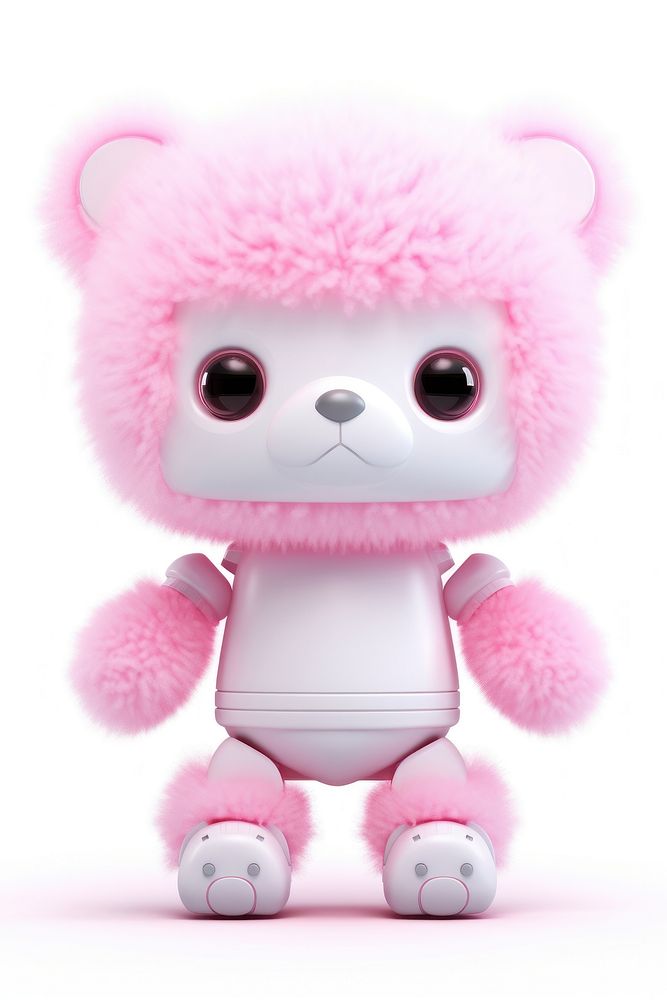 Robot plush cute pink.