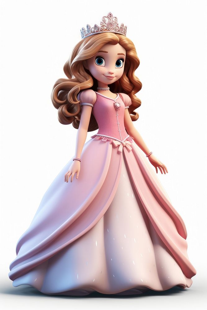 Princess figurine cartoon doll. AI generated Image by rawpixel.