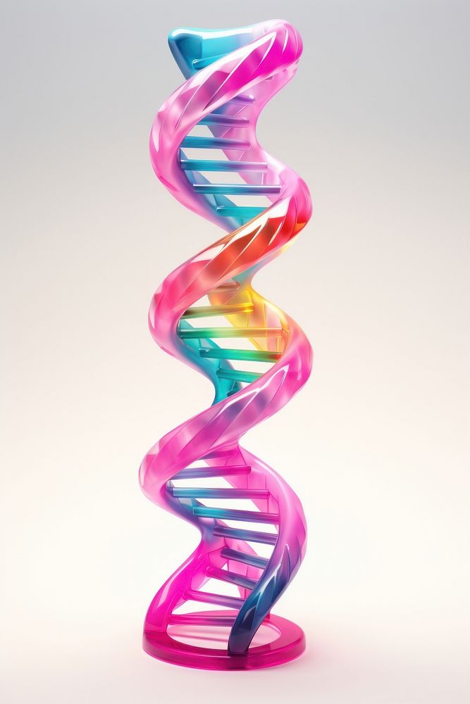 Dna helix sequence spiral white background appliance.