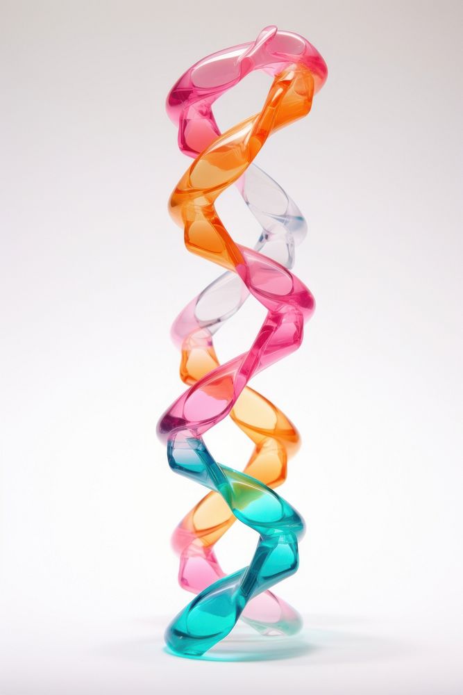 Dna helix sequence shape art white background.