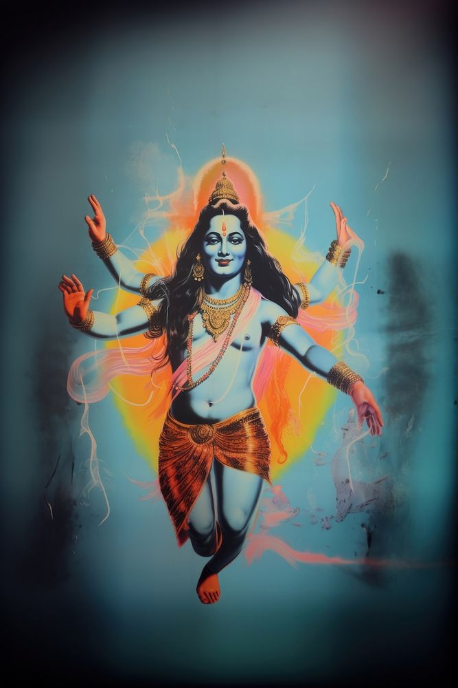 Maha shivaratri dancing adult representation. AI generated Image by rawpixel.