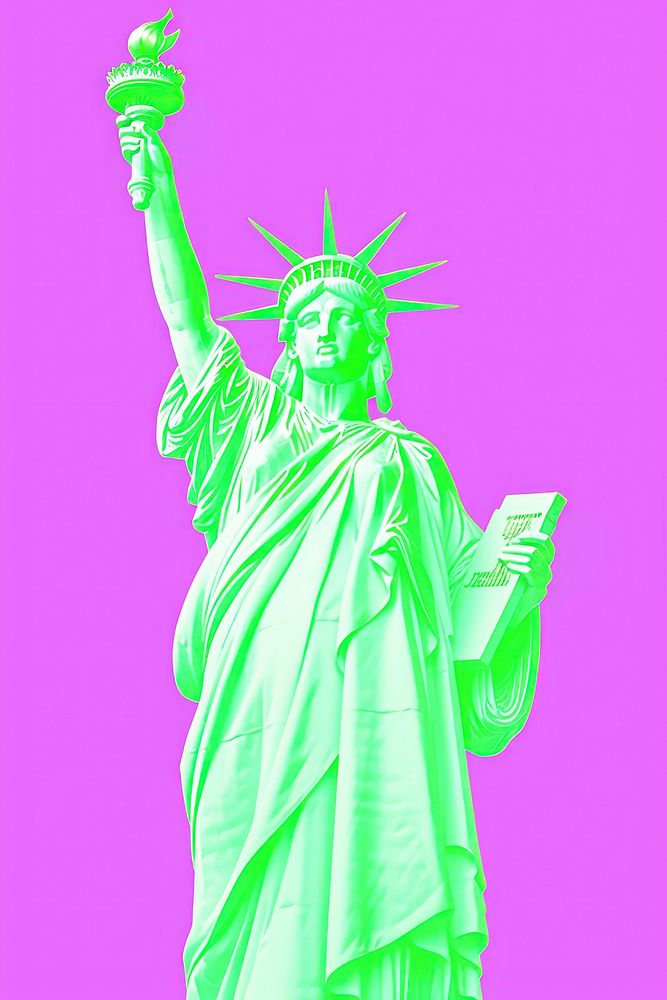 Liberty statue sculpture art representation.