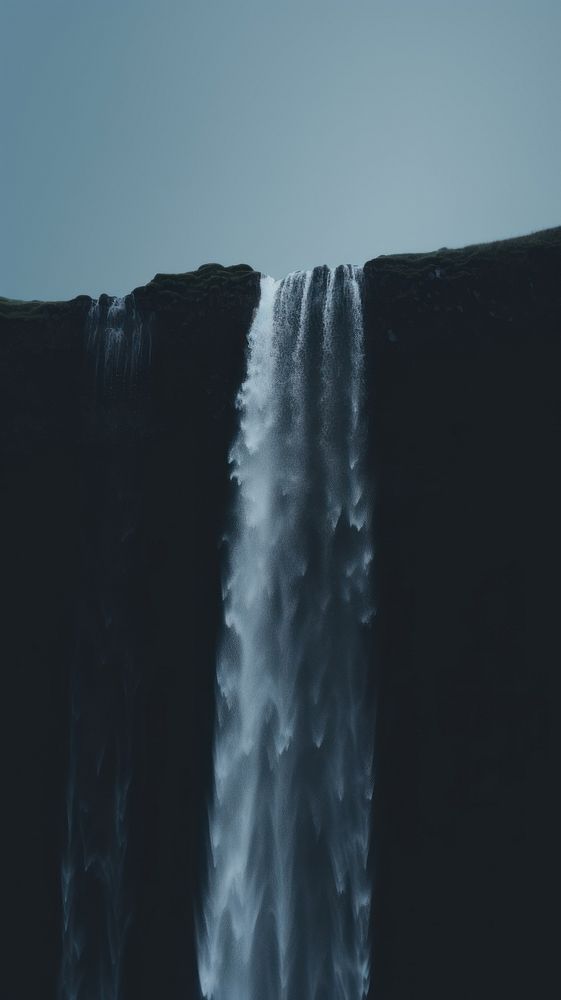 Waterfall outdoors nature sky. AI generated Image by rawpixel.