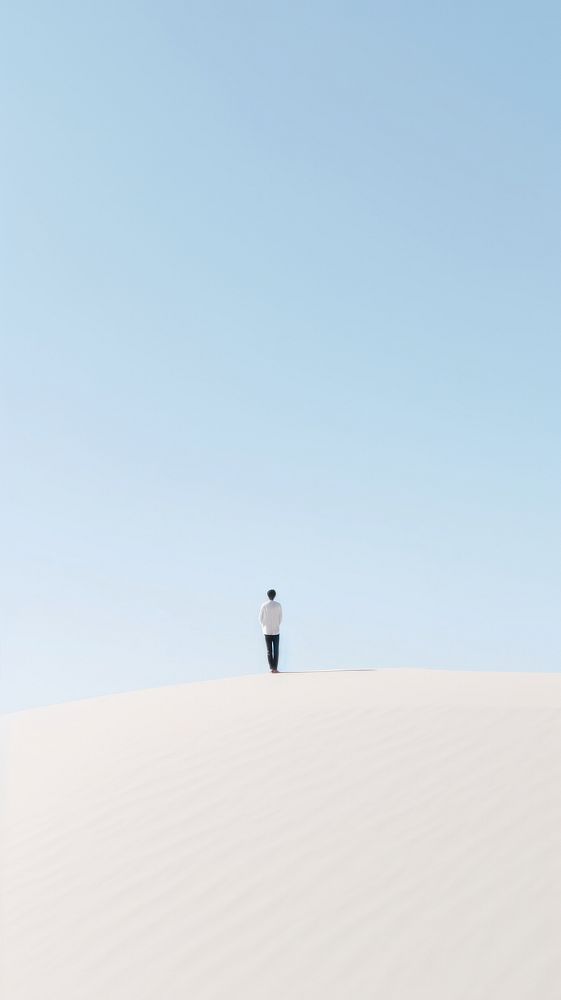  White sand dune standing outdoors horizon. AI generated Image by rawpixel.