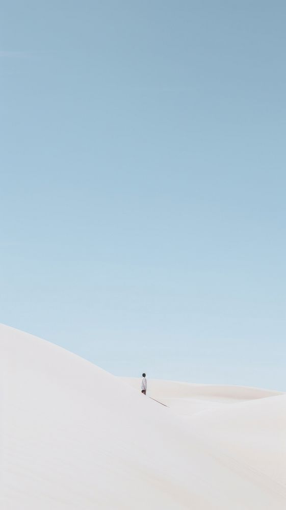  White sand dune standing outdoors horizon. AI generated Image by rawpixel.