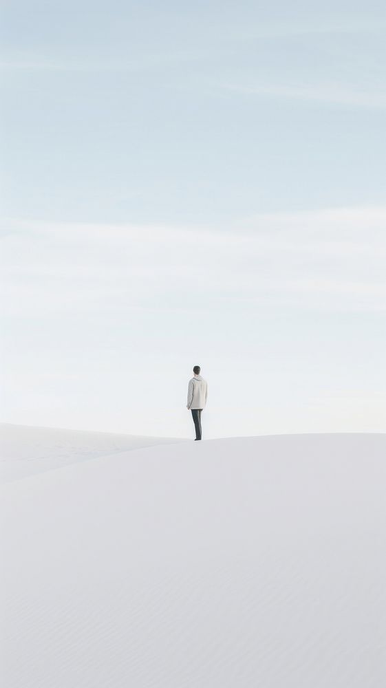  White sand dune standing photography outdoors. AI generated Image by rawpixel.