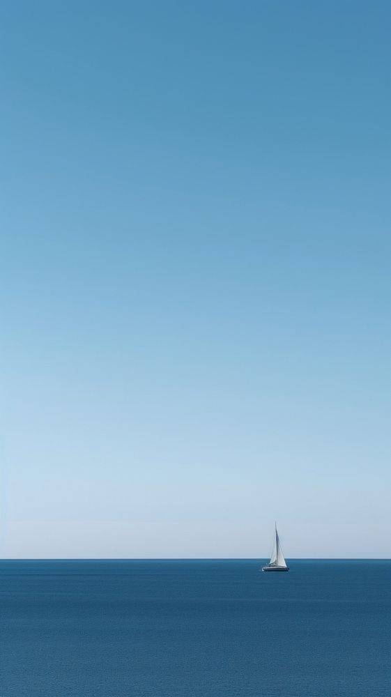  Sailboat ocean outdoors horizon. AI generated Image by rawpixel.