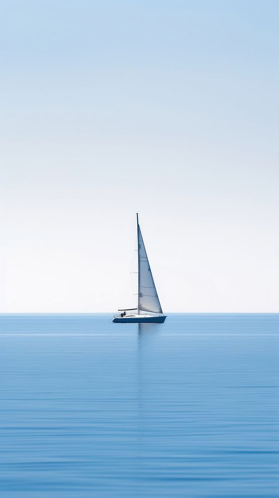  Sailboat watercraft outdoors horizon. AI generated Image by rawpixel.