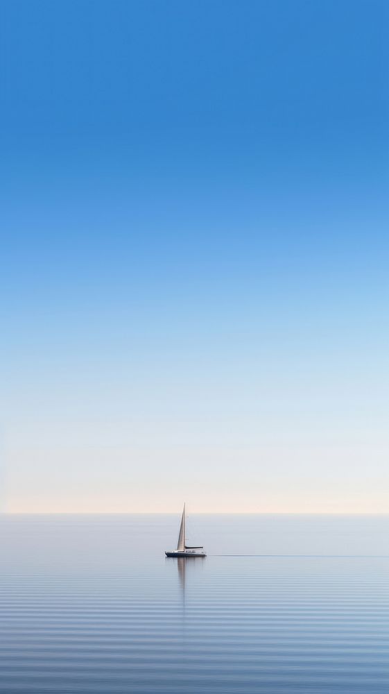  Sailboat ocean outdoors horizon. AI generated Image by rawpixel.