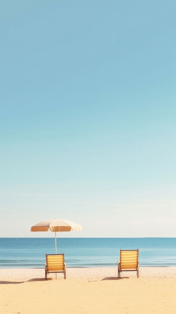  Summer beach furniture outdoors horizon. AI generated Image by rawpixel.