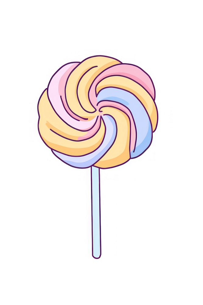 Doodle illustration candy confectionery lollipop cartoon.