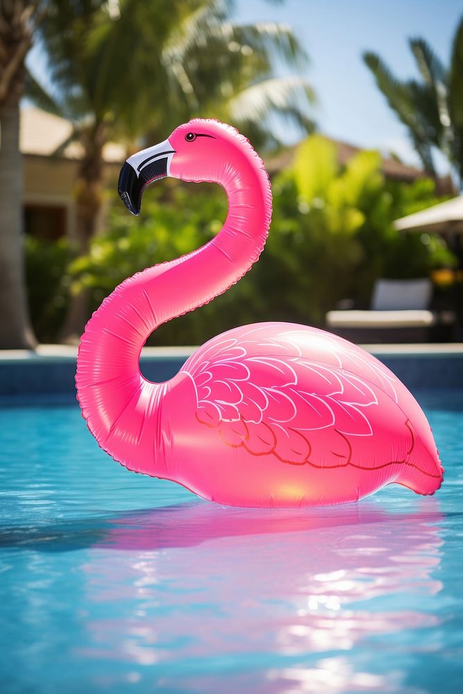 Flamingo inflatable pool float pink animal bird wildlife.