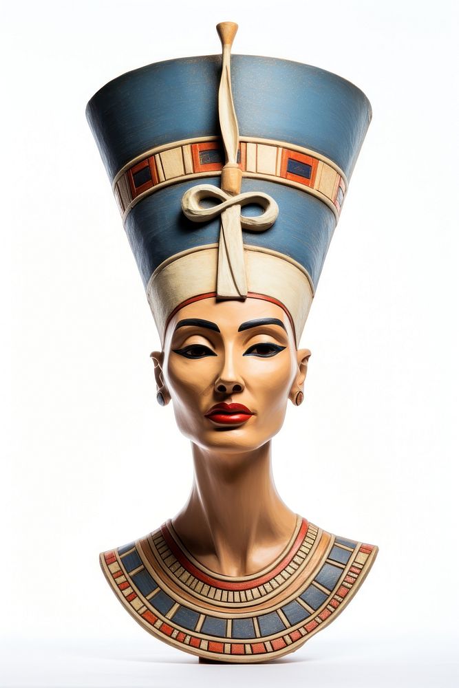 Nefertiti white background representation spirituality.