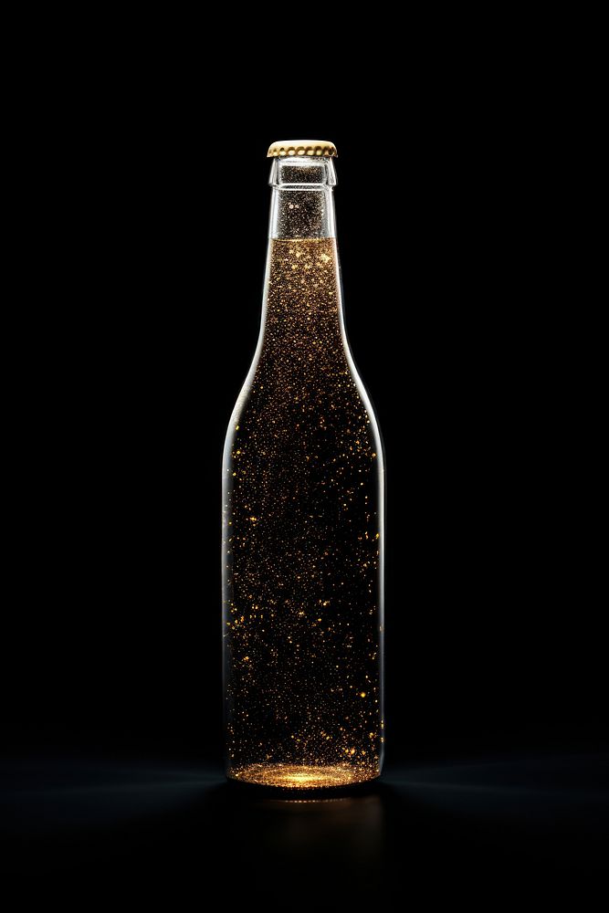 Beer bottle shape glass drink light. AI generated Image by rawpixel.