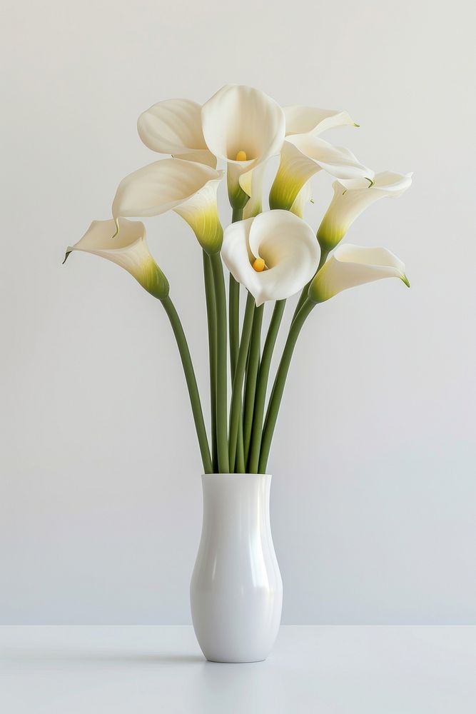 Calla Lily bouquet flower plant white.