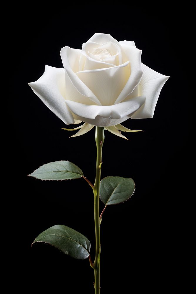 White rose flower petal plant. AI generated Image by rawpixel.