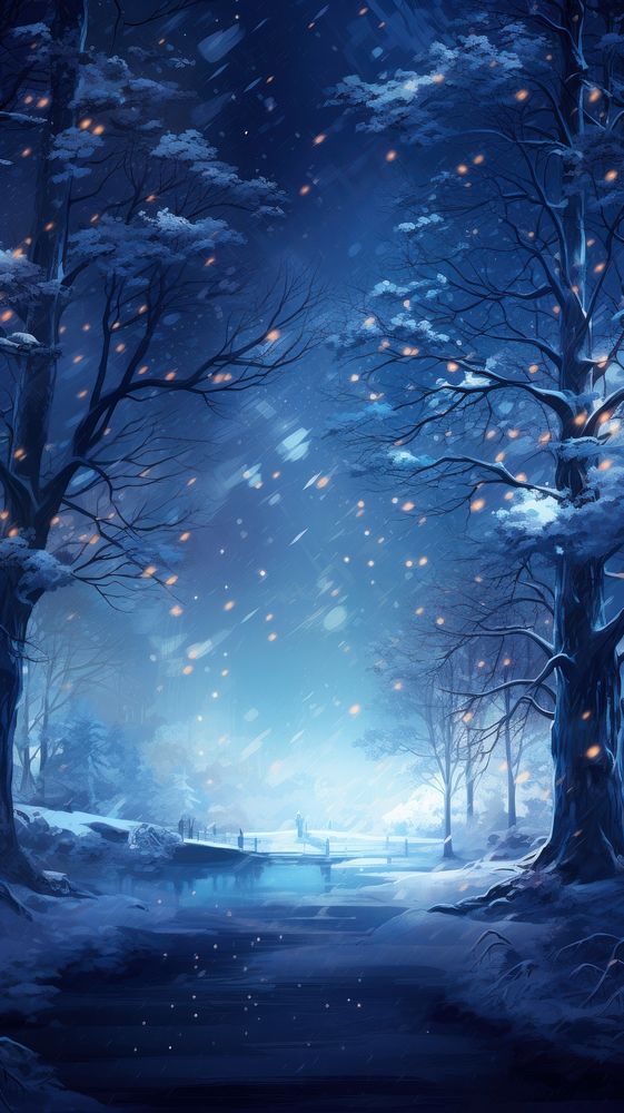 Winter snowing wallpaper outdoors nature night.
