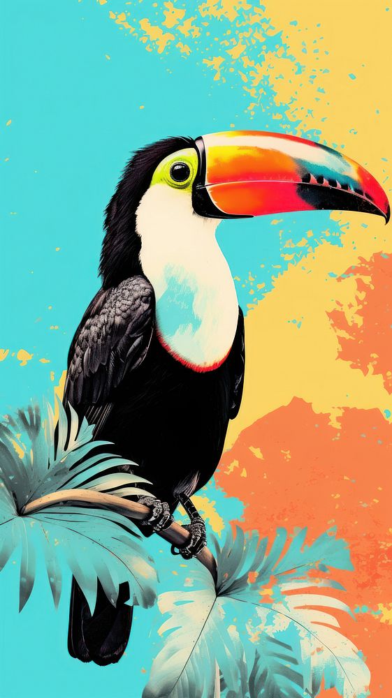 Wallpaper toucan animal bird beak.