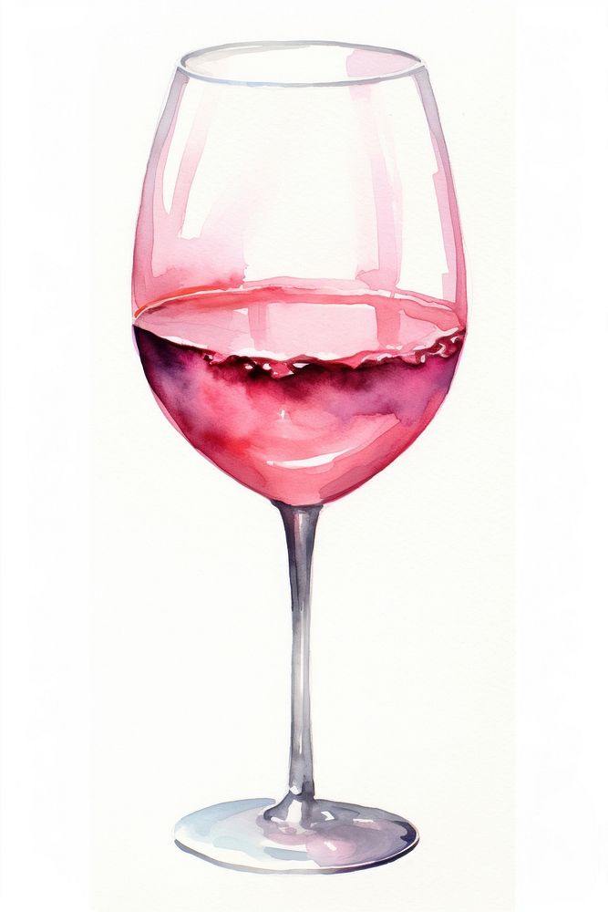 A glass of wine drink white background refreshment. AI generated Image by rawpixel.