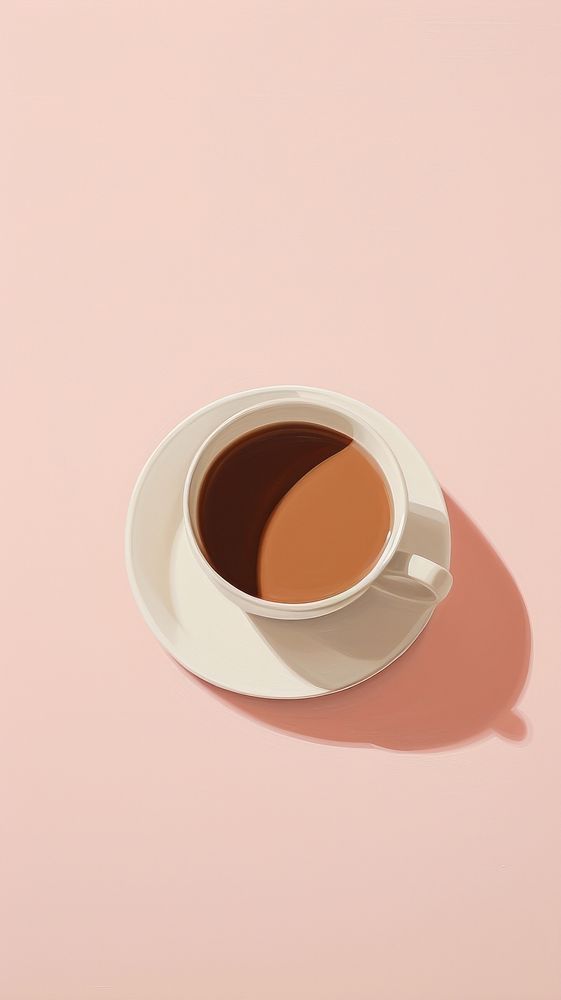 Minimal space coffee tea cup drink mug.