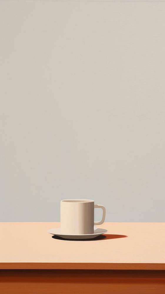 Minimal space coffee tea simplicity furniture saucer.