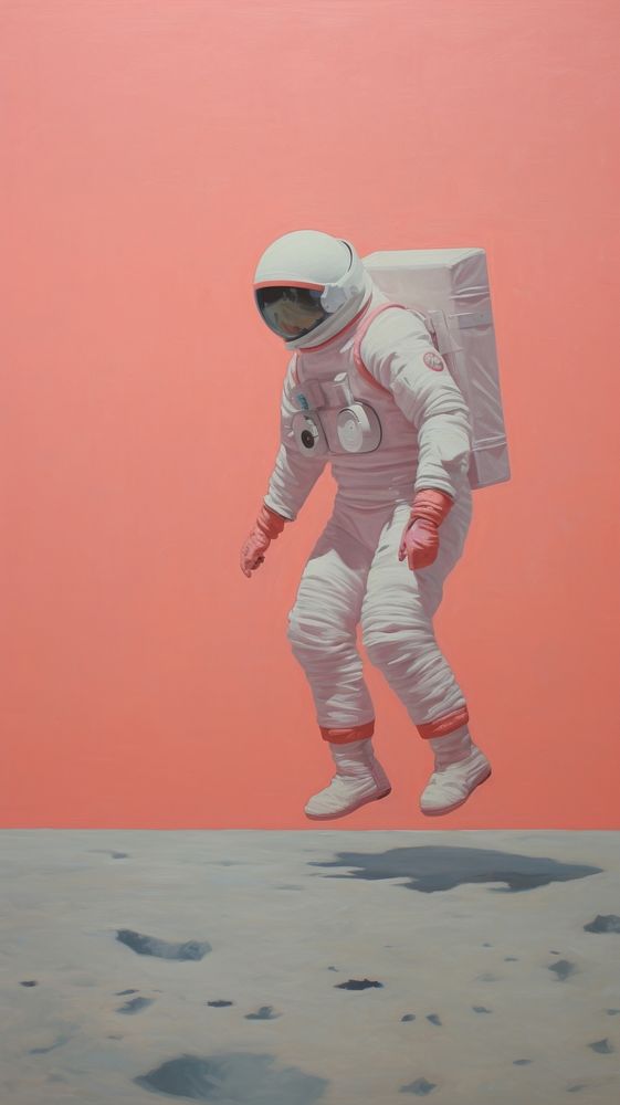 Minimal space astronaut art standing clothing.