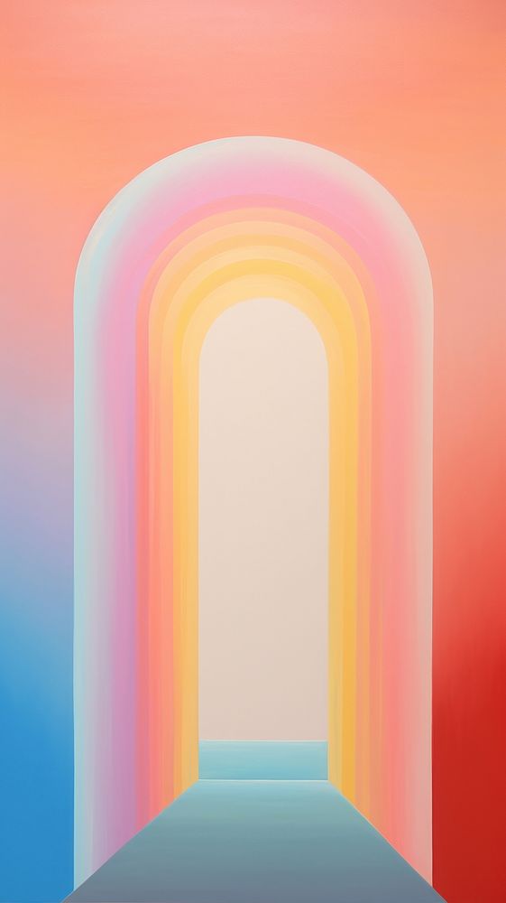 Minimal space beautiful rainbow painting architecture backgrounds.