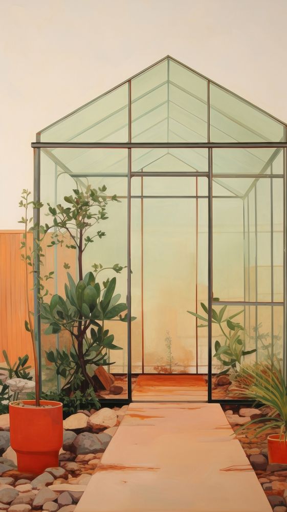 Minimal space garden greenhouse outdoors plant.
