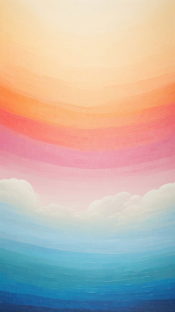 Minimal space nature rainbow painting sky tranquility.