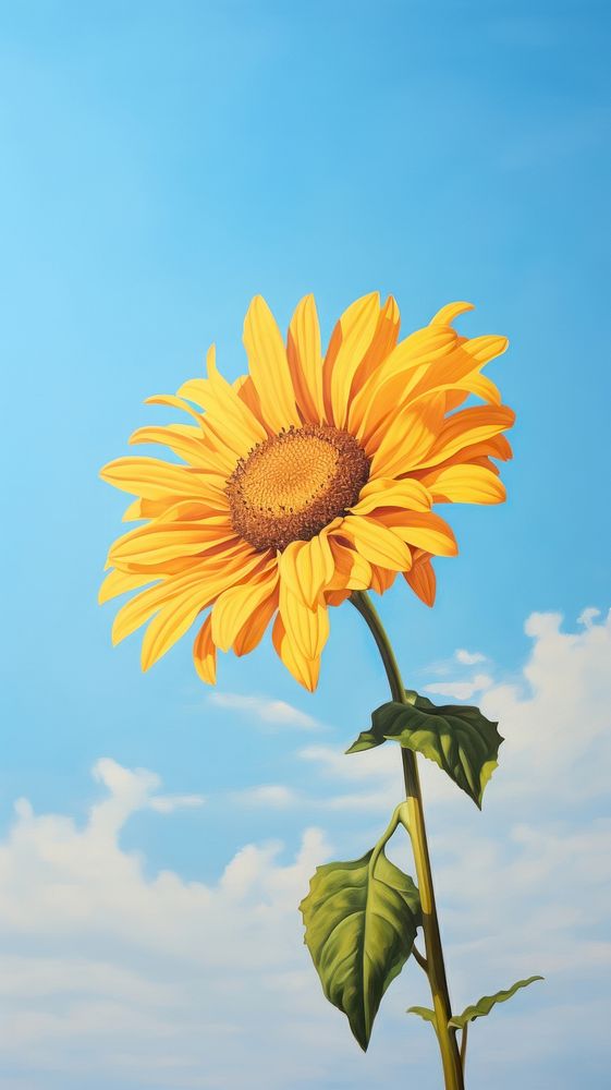 Minimal space sky sunflower outdoors plant.