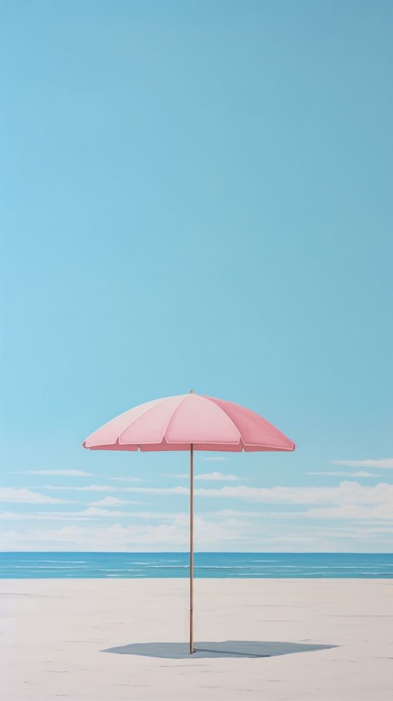 Minimal space summer beach umbrella outdoors.