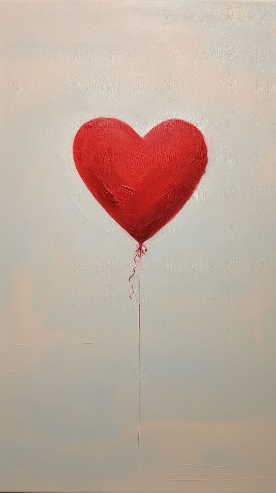 Minimal space valentines painting balloon creativity.