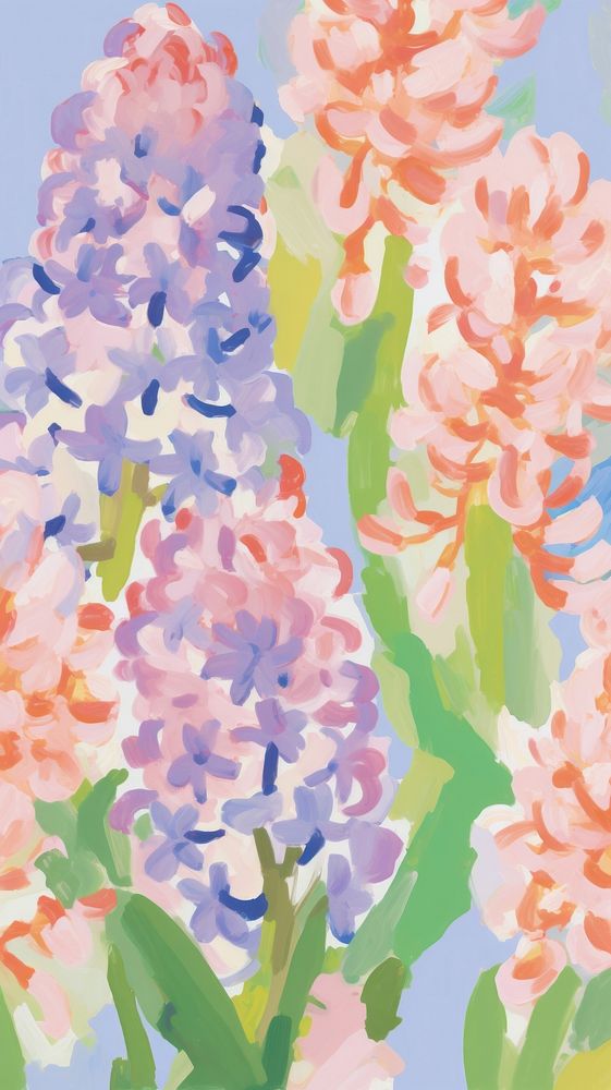  Hyacinth flowers painting backgrounds abstract. 