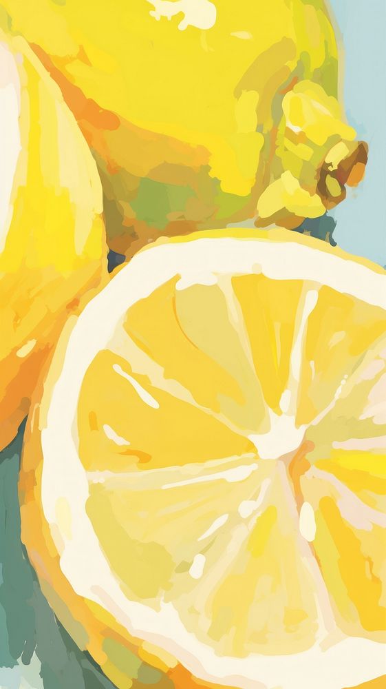  Lemon backgrounds painting fruit. AI generated Image by rawpixel.