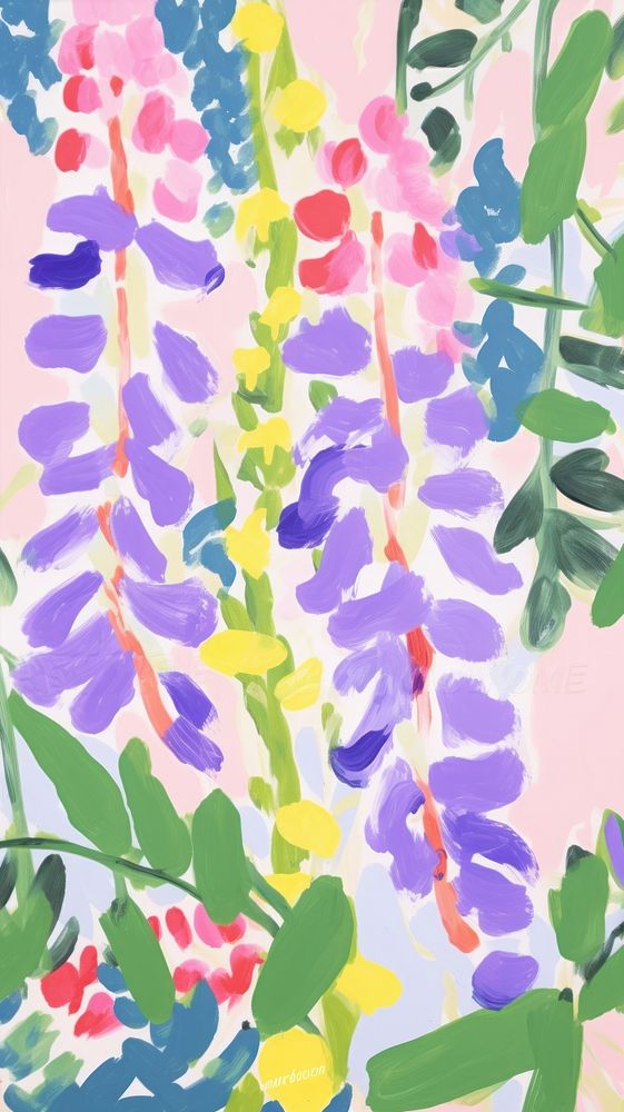  Wisteria flowers painting art backgrounds. AI generated Image by rawpixel.