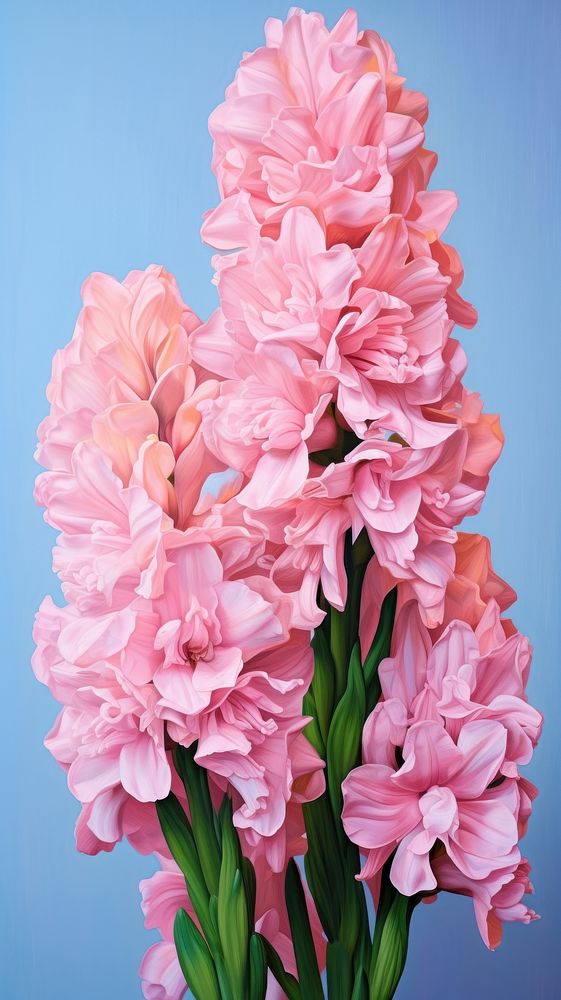  Hyacinth flower gladiolus blossom petal. AI generated Image by rawpixel.