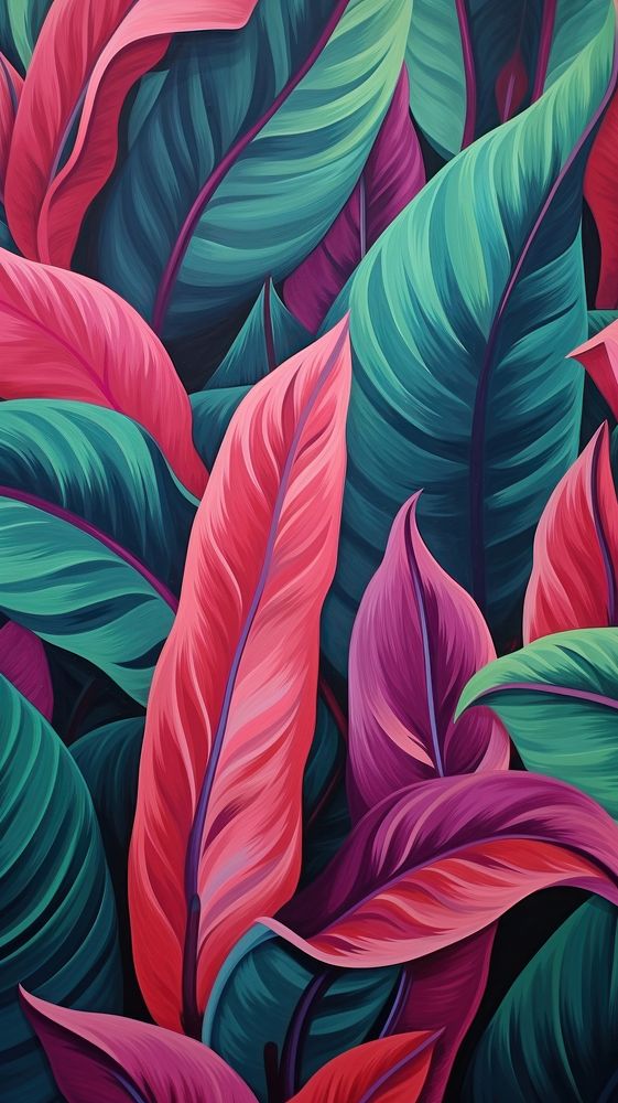  Tropical leaves backgrounds pattern plant. AI generated Image by rawpixel.