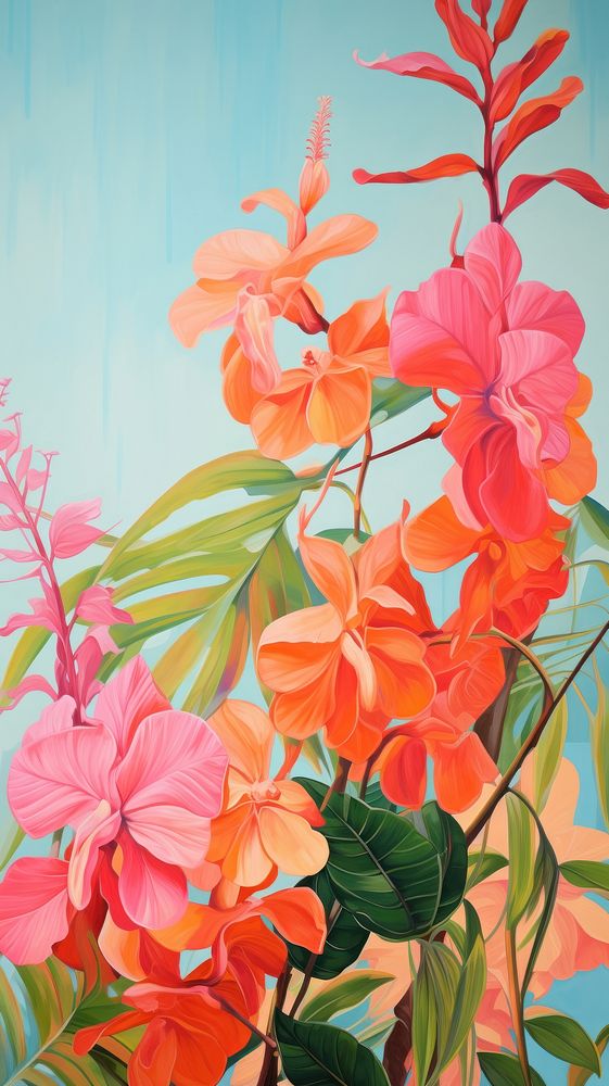  Summer painting flower plant. AI generated Image by rawpixel.