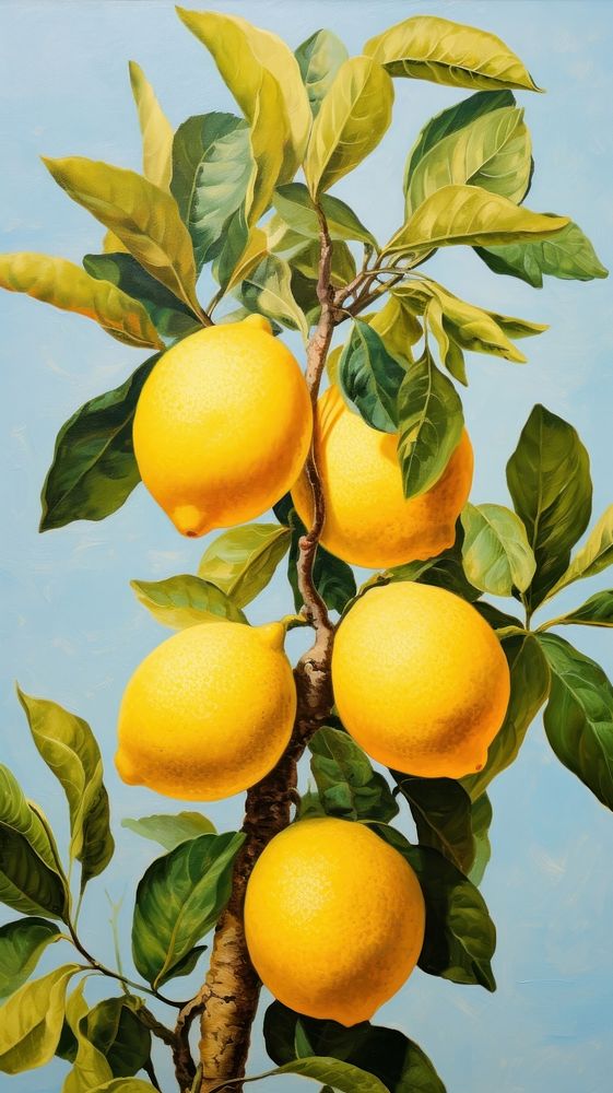  Lemon grapefruit painting plant. 