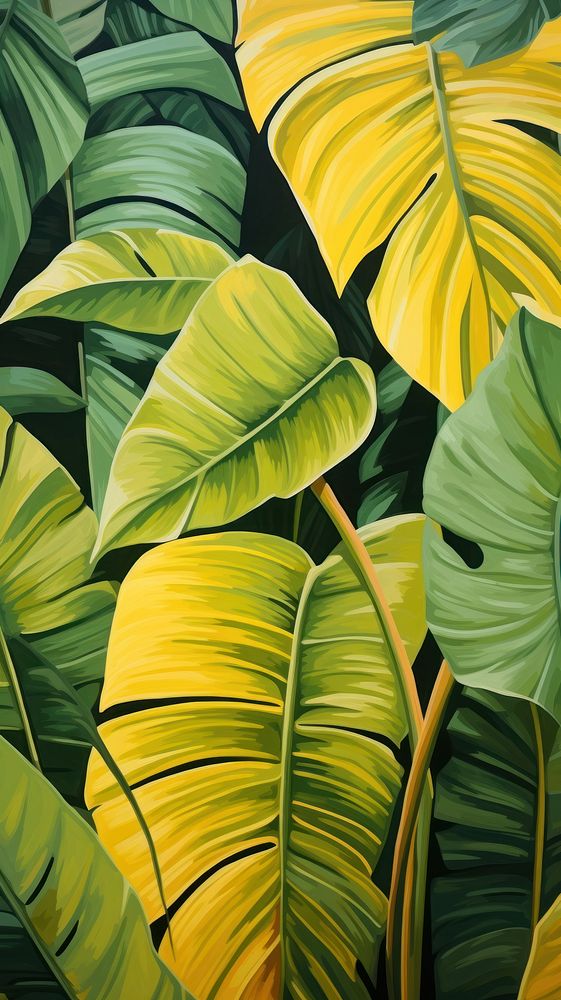  Tropical leaves backgrounds tropics nature. AI generated Image by rawpixel.