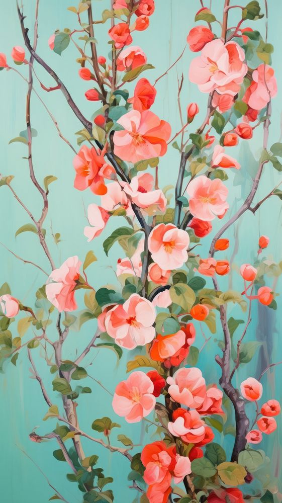  Spring season painting blossom pattern. AI generated Image by rawpixel.