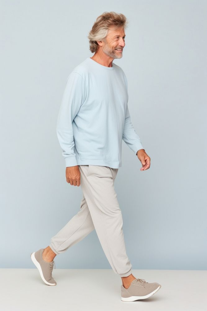 A senior man footwear walking sleeve.