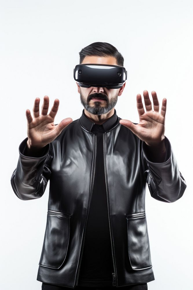 A man with glasses of virtual reality technology portrait adult. AI generated Image by rawpixel.