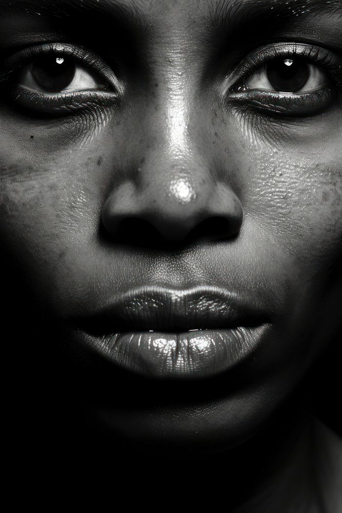 Sad desperate grieving crying black woman with folded hands and tears eyes during trouble portrait adult skin.