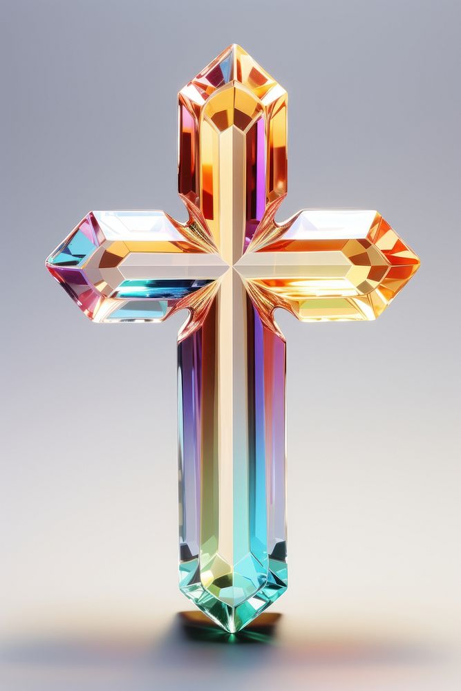 Rainbow holy cross symbol spirituality catholicism.