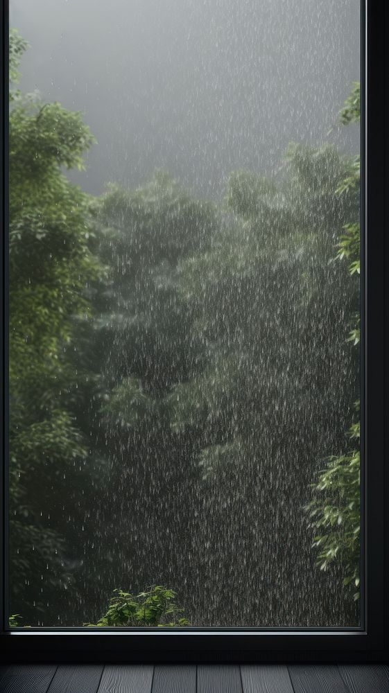 Blurred background rain window plant. AI generated Image by rawpixel.