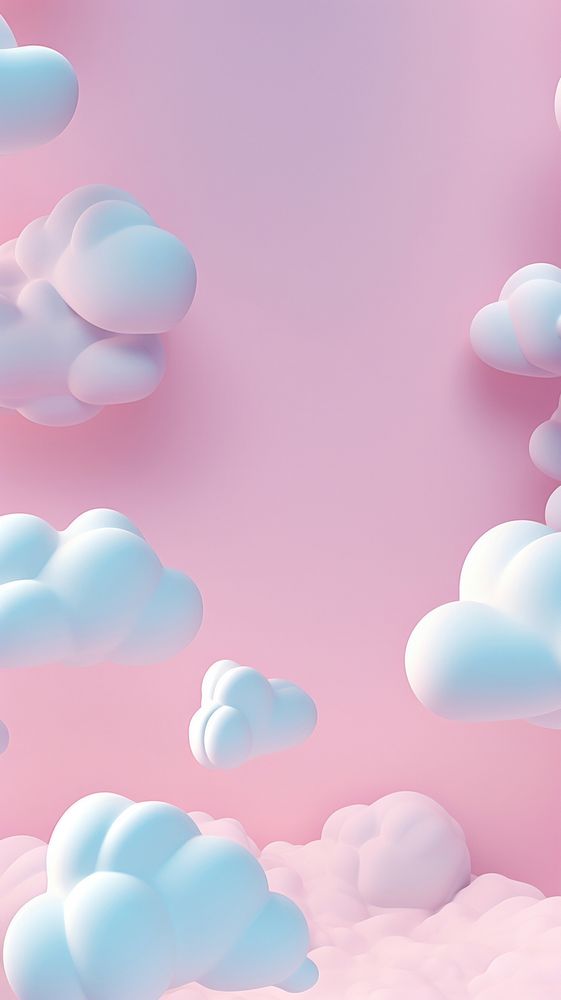 Cute Clouds Wallpaper backgrounds abstract outdoors. AI generated Image by rawpixel.