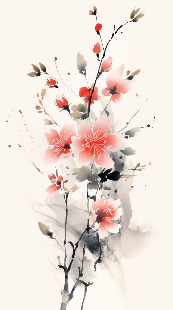 Blossom flower plant art.