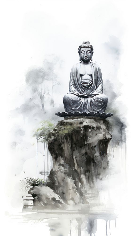 Buddha statue drawing sketch buddha.