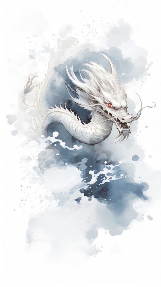 Dragon white creativity cartoon.